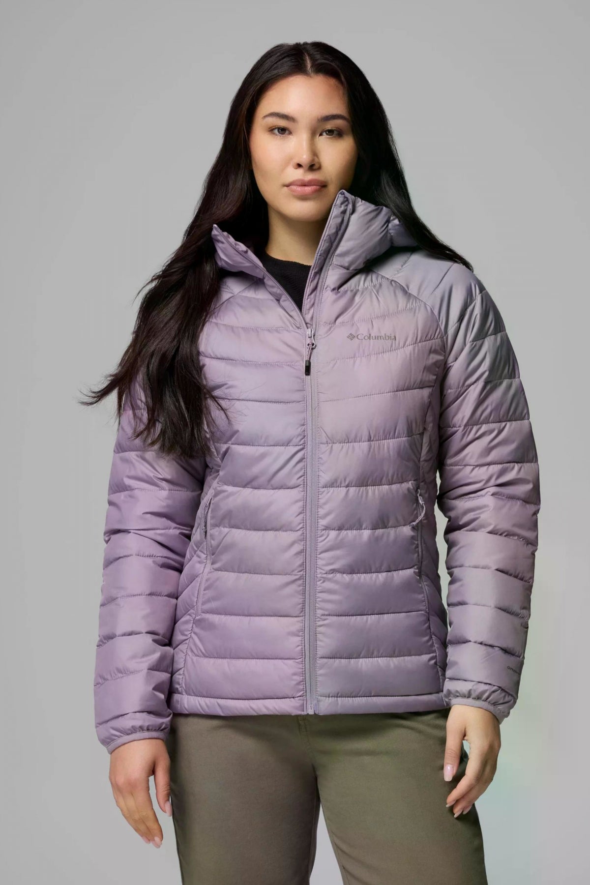 COLUMBIA POWDER LITE II HOODED JACKET en color VIOLETA (1)