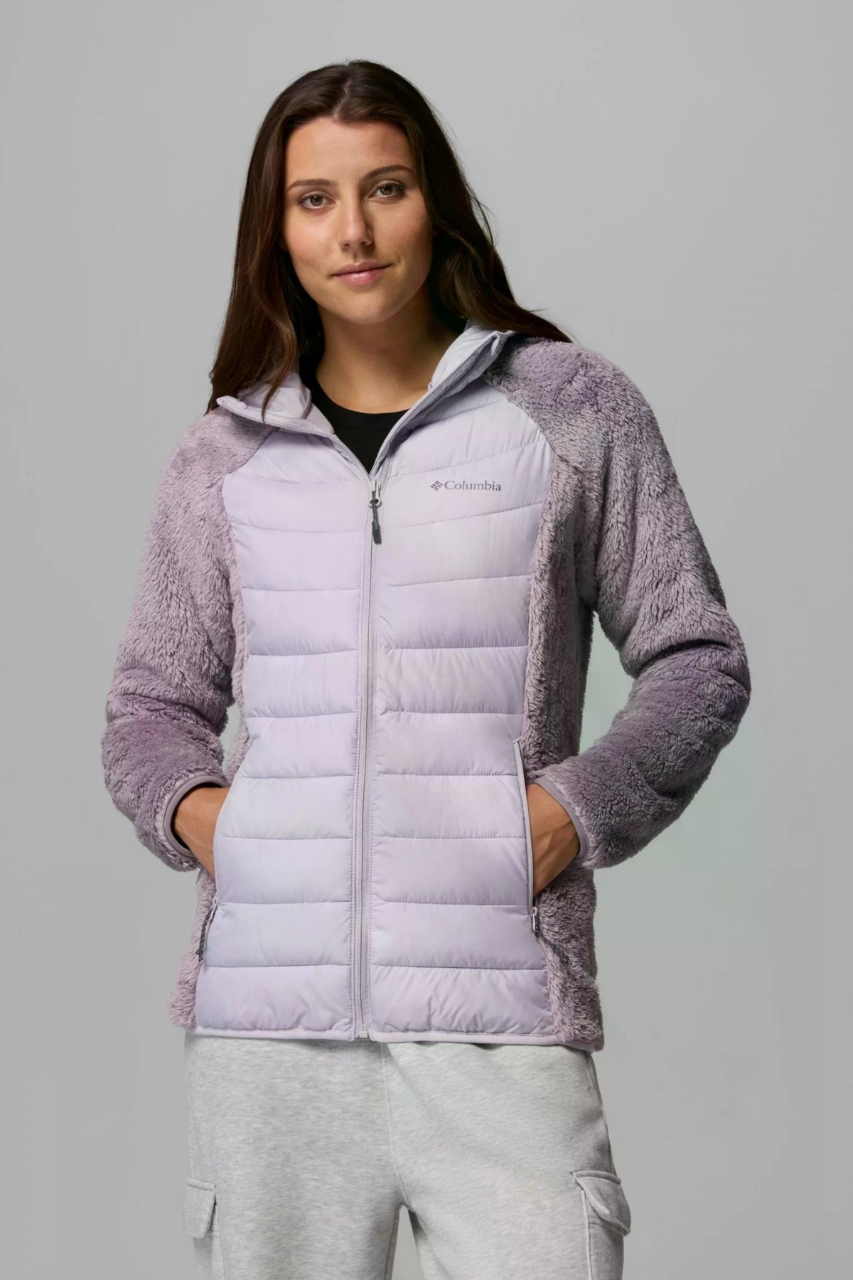 COLUMBIA POWDER LITE II SHERPA HYB en color VIOLETA (1)