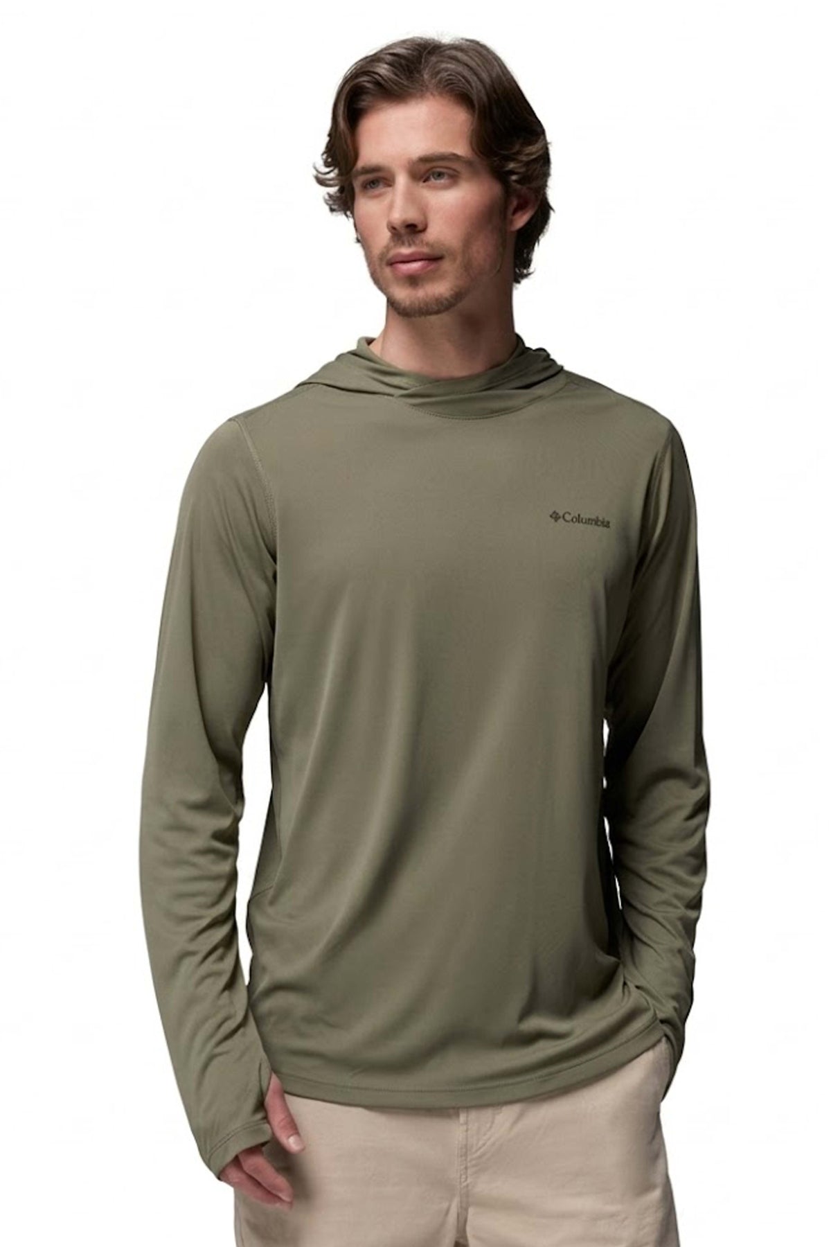 COLUMBIA ZERO RULES LIGHT HOODIE en color VERDE (1)