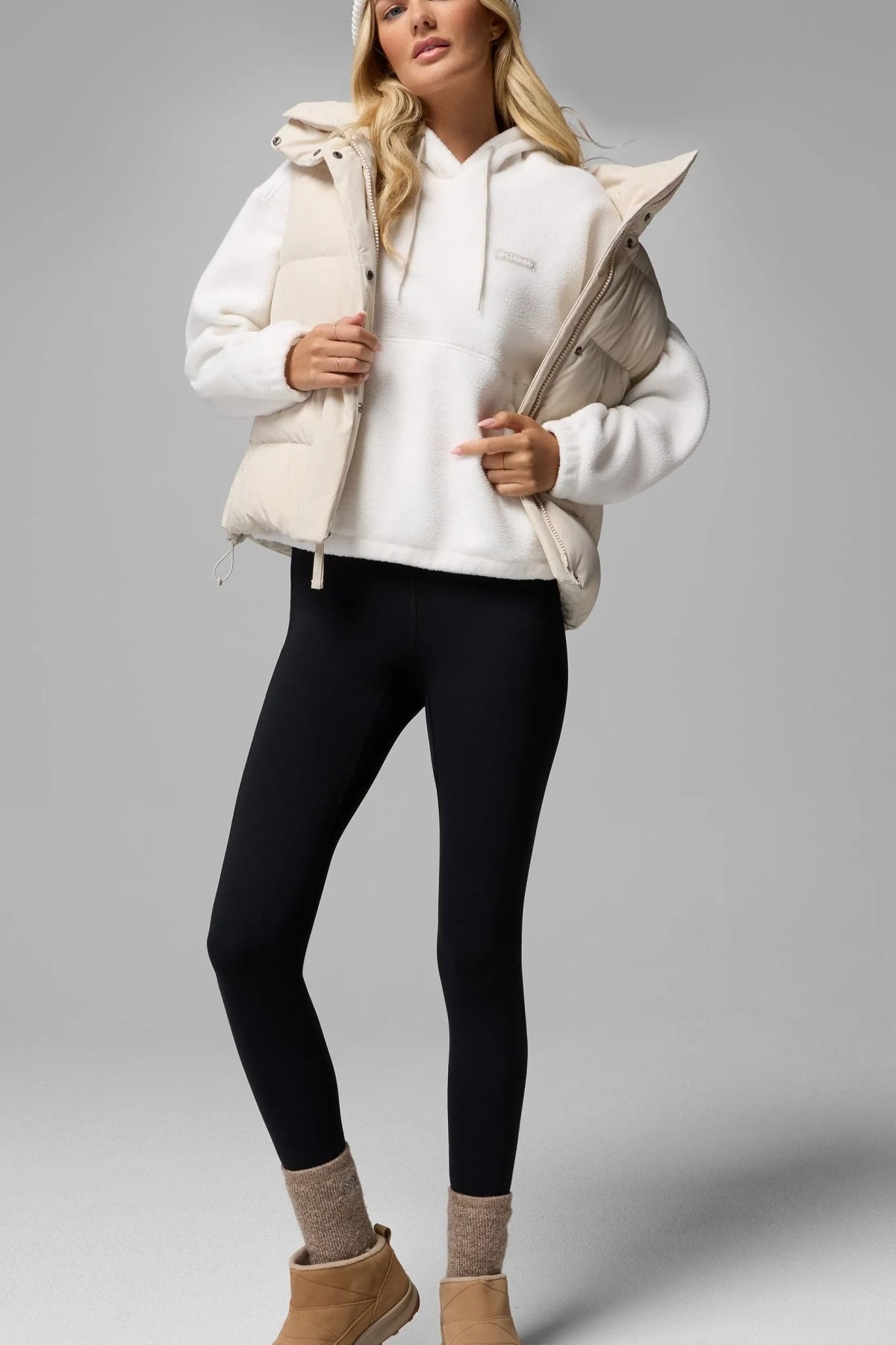 COLUMBIA TIMBER MEADOW MTR FLEECE HOODIE en color BLANCO (1)