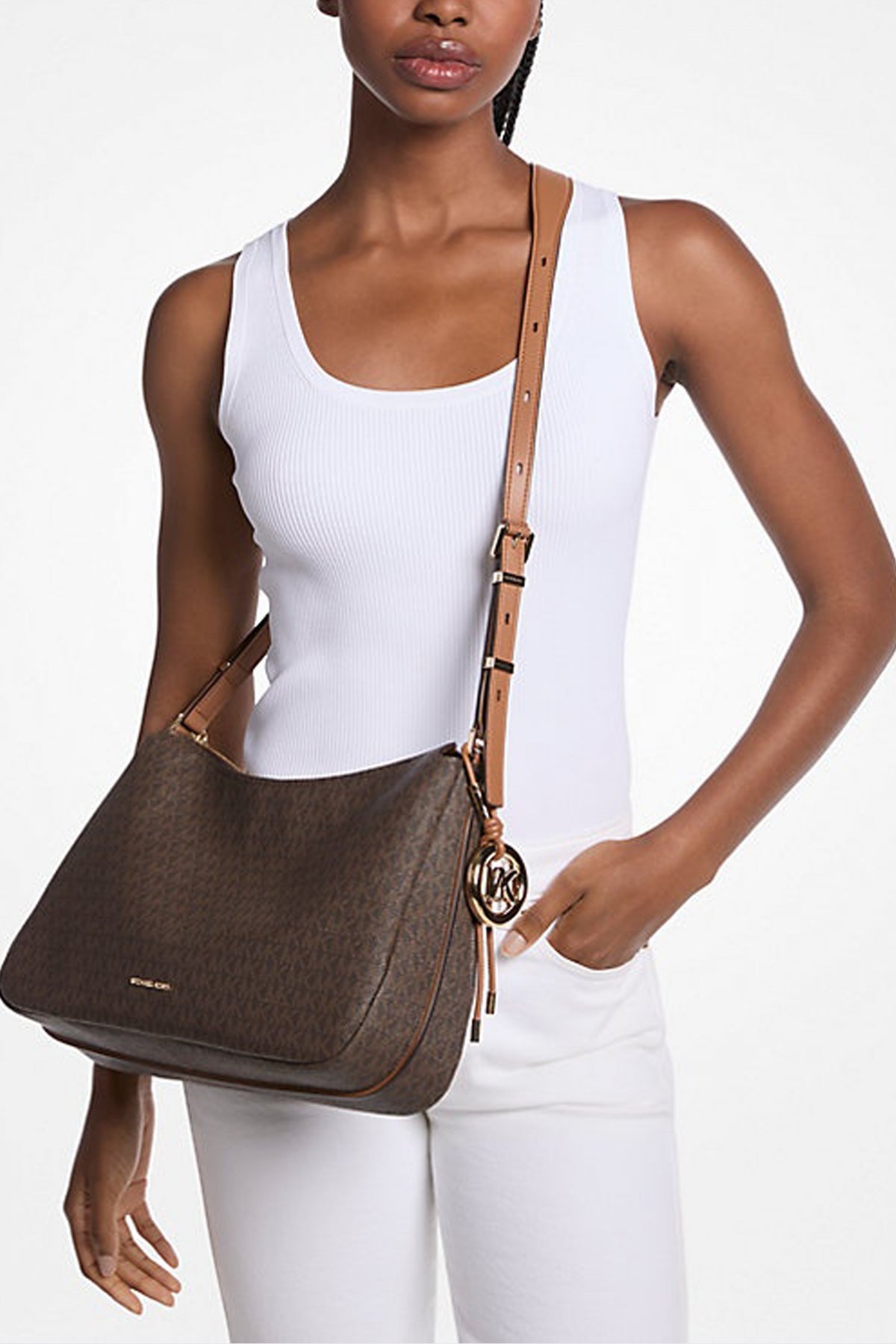 MICHAEL KORS NOLITA en color MARRON (3)