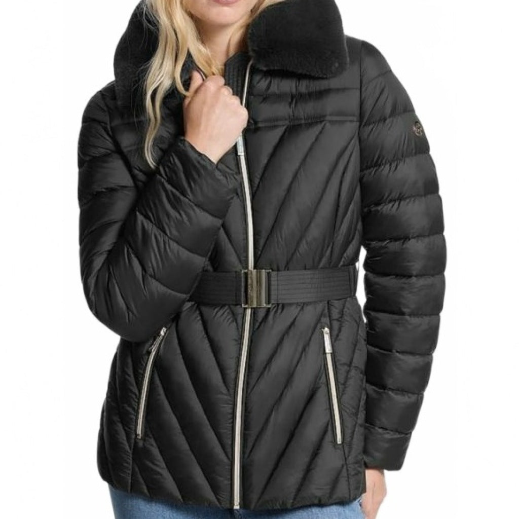 MICHAEL KORS PACKABLE JACKET W FX FUR TRIM CO en color (4)