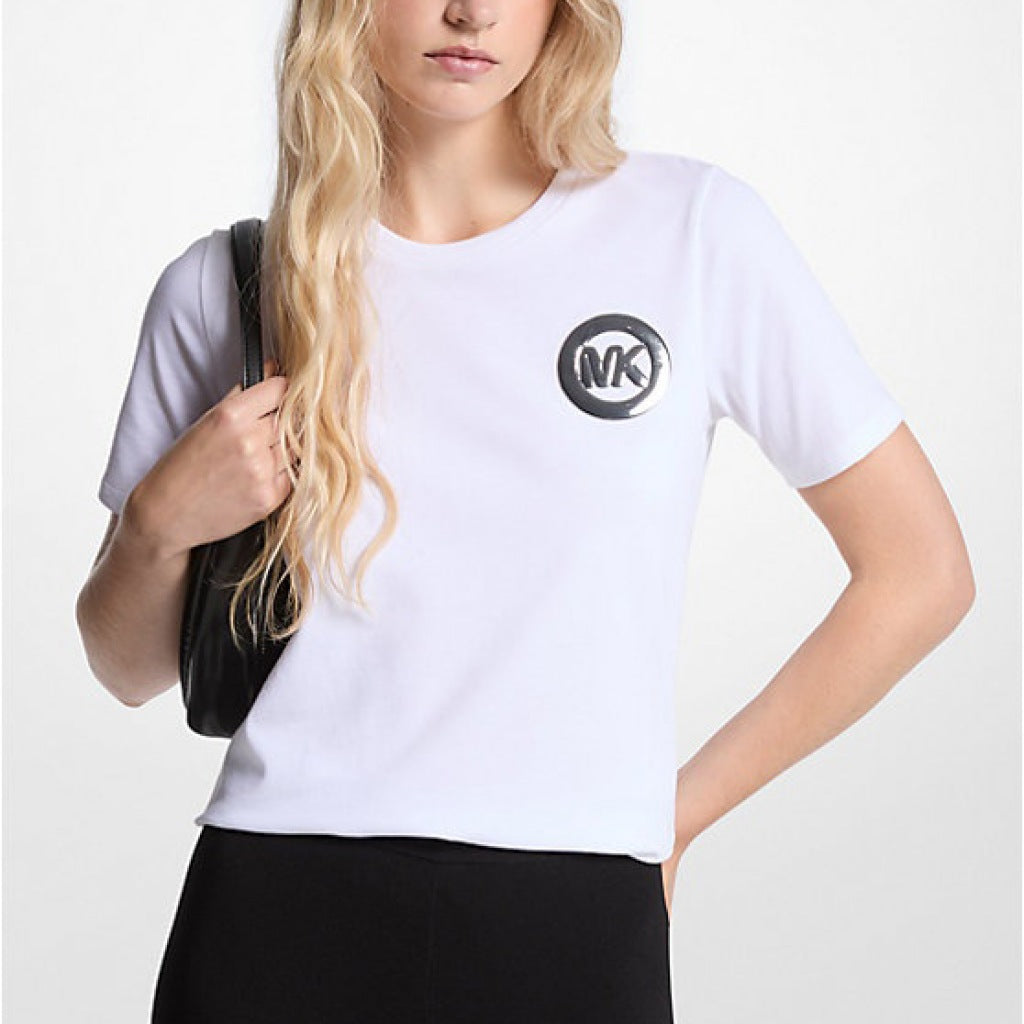 MICHAEL KORS MK CHARM SMALL TEE en color BLANCO (3)