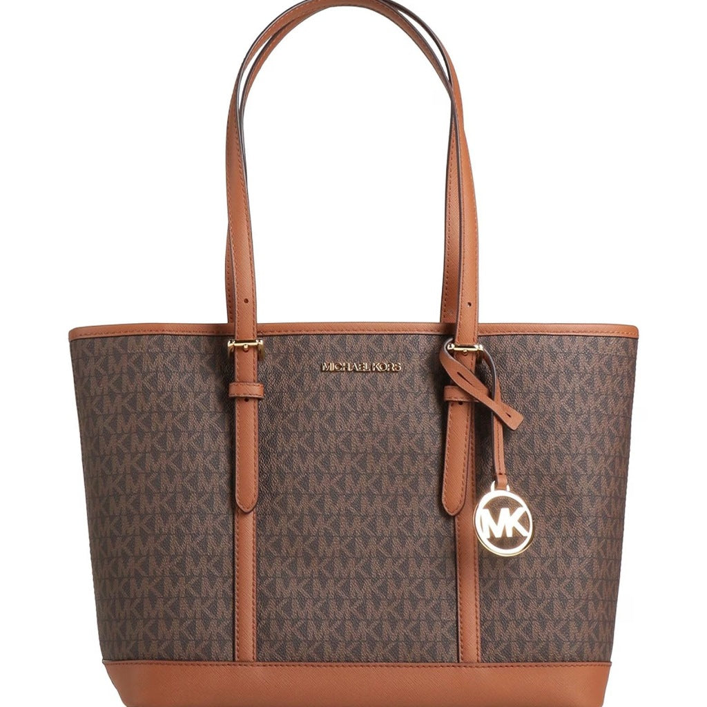 MICHAEL KORS JET SET TRAVEL LARGE en color MARRON (1)