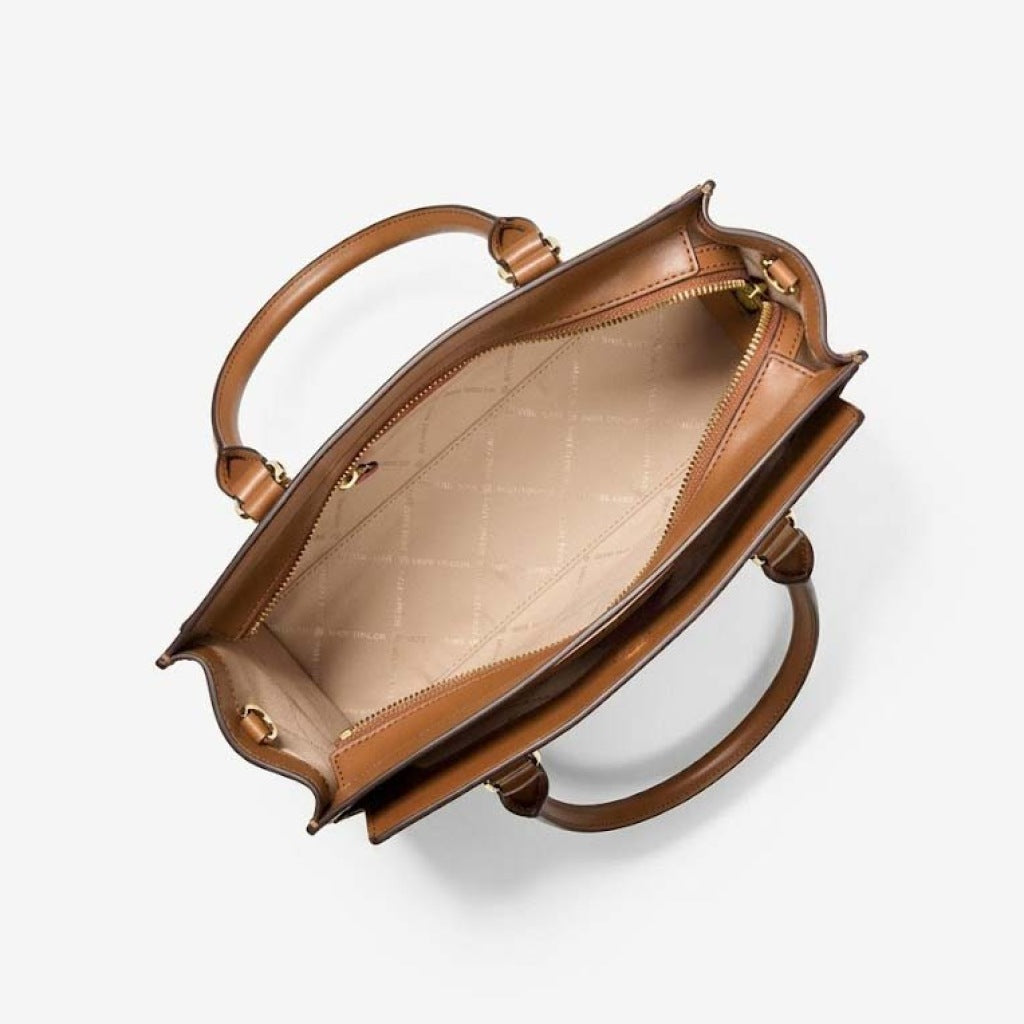 MICHAEL KORS BECCA MD SATCHEL en color MARRON (5)