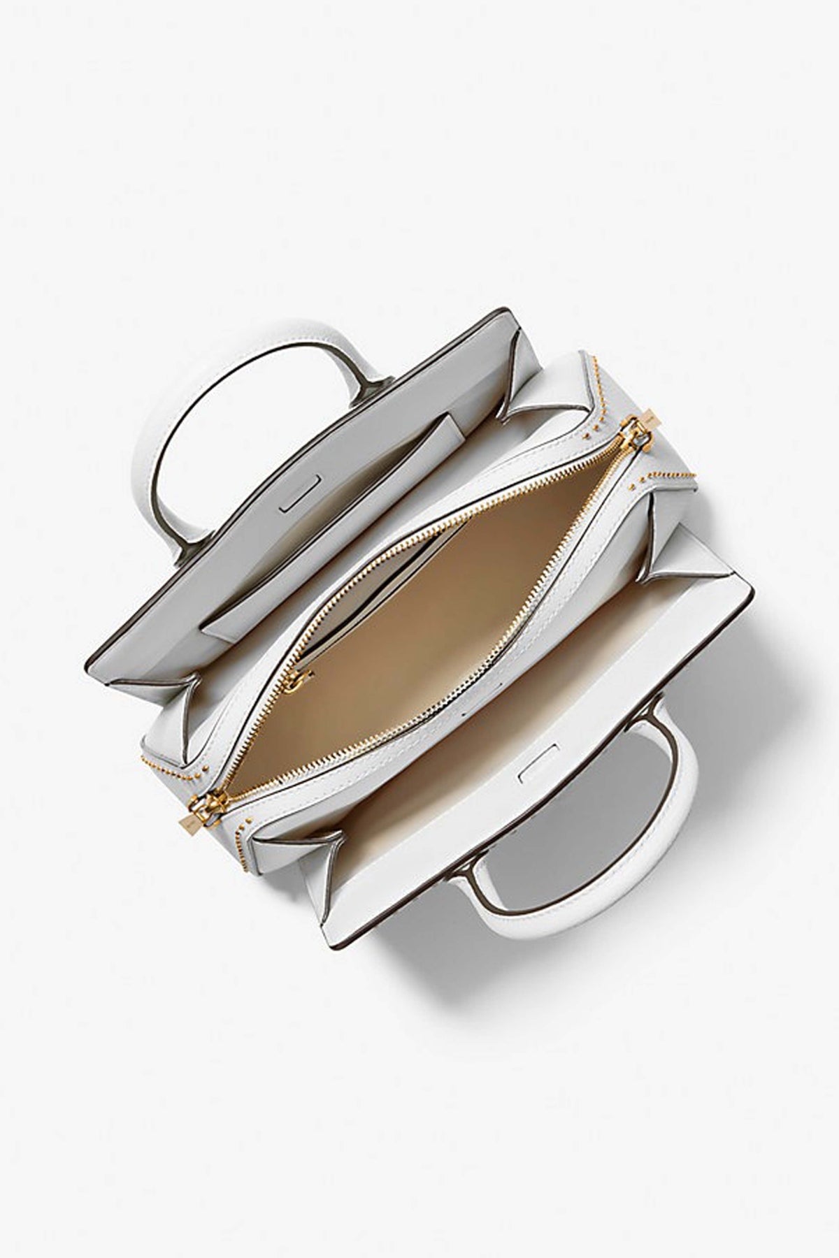 MICHAEL KORS LAILA SM SATCHEL en color BLANCO (2)