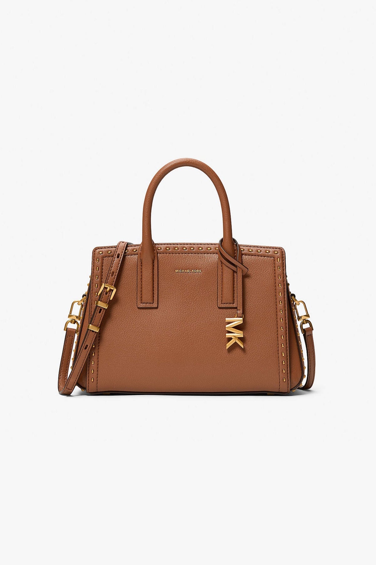 MICHAEL KORS LAILA SM SATCHEL en color MARRON (3)
