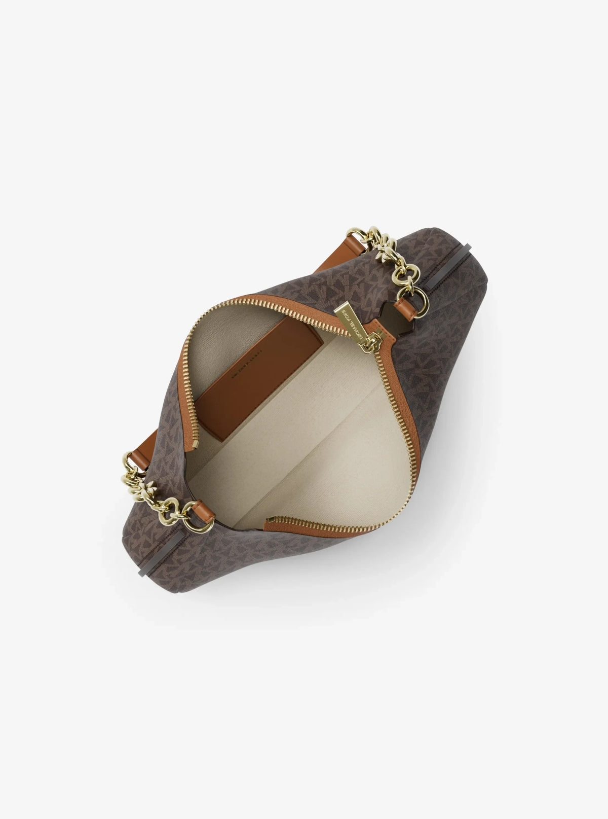 MICHAEL KORS MD CHAIN POUCHETTE en color MARRON (4)