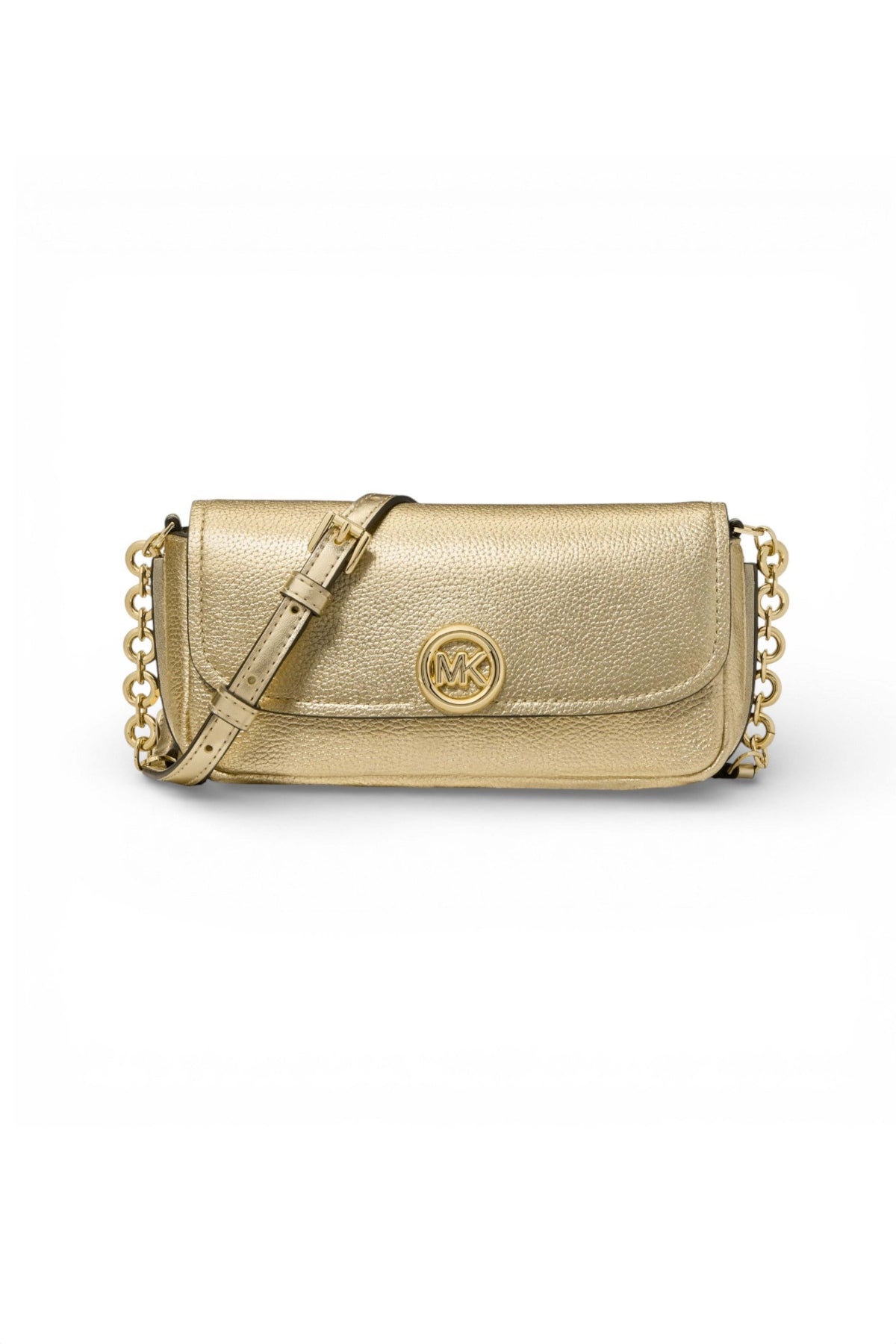 MICHAEL KORS FLAP CHAIN XBODY en color ORO (2)
