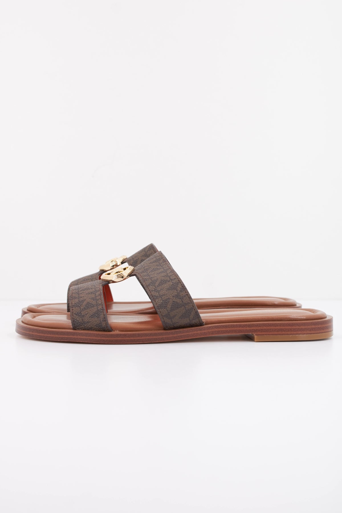 MICHAEL KORS ERIN FLAT SANDAL en color MARRON (1)