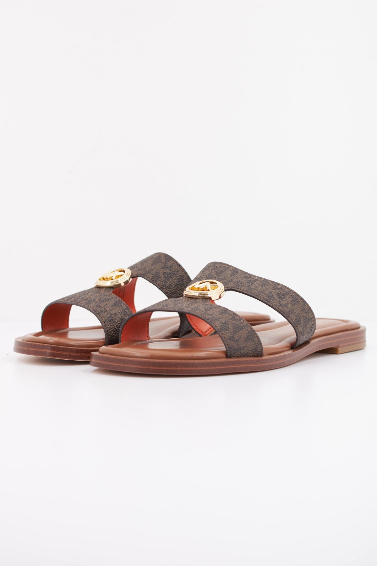 MICHAEL KORS ERIN FLAT SANDAL en color MARRON (2)