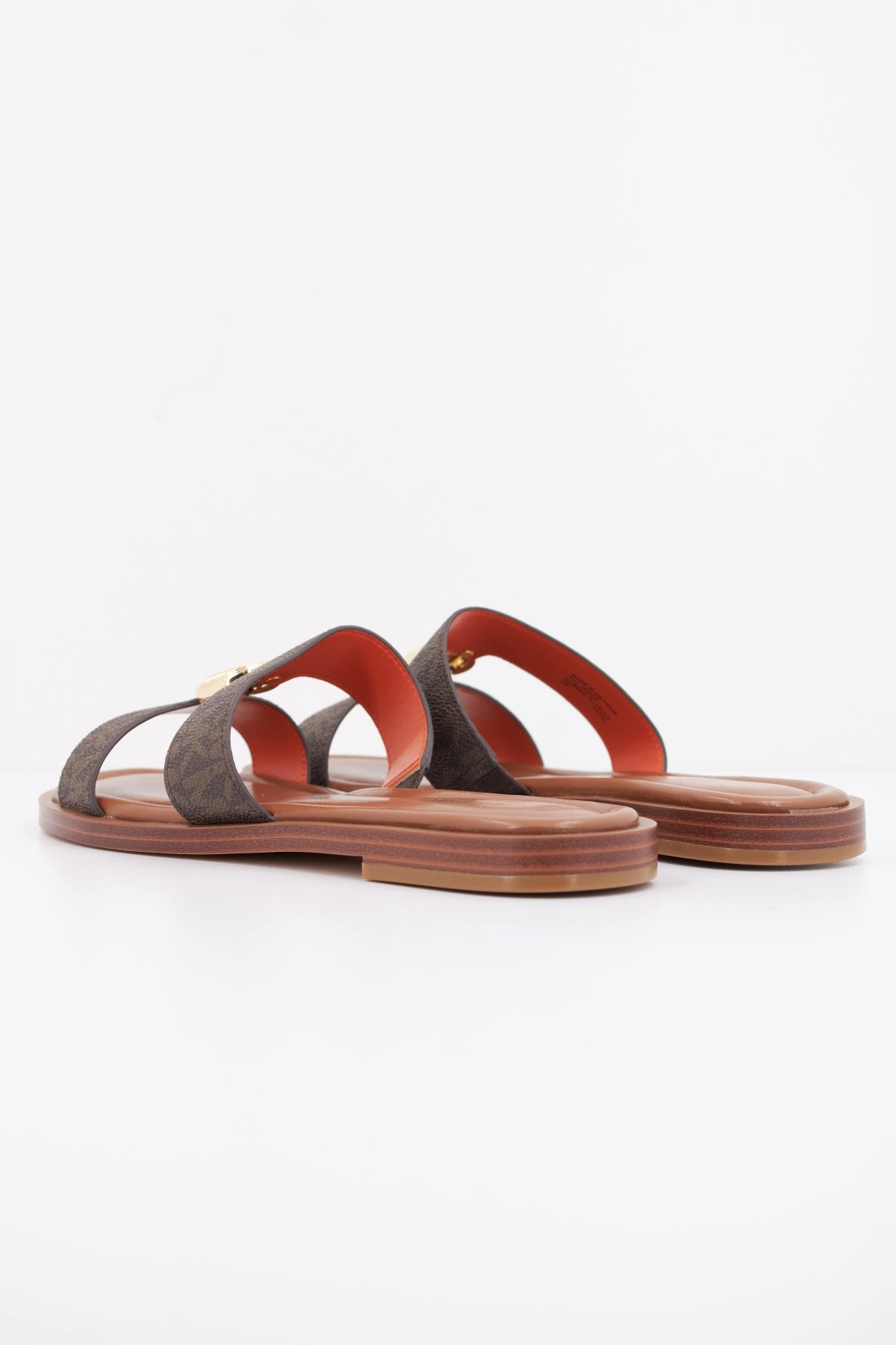 MICHAEL KORS ERIN FLAT SANDAL en color MARRON (4)