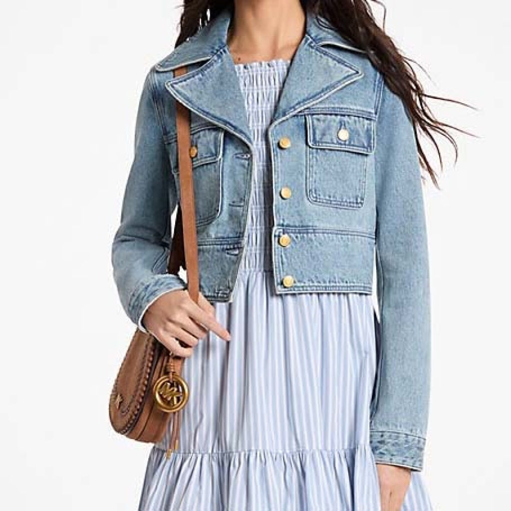 MICHAEL KORS MSDYLAA CHAQUETA TEJANA en color AZUL (6)
