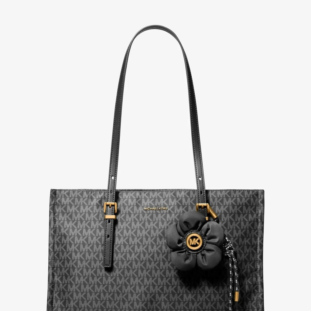 MICHAEL KORS TAZTC MD EW TZ TOTE W CHARM en color NEGRO (4)