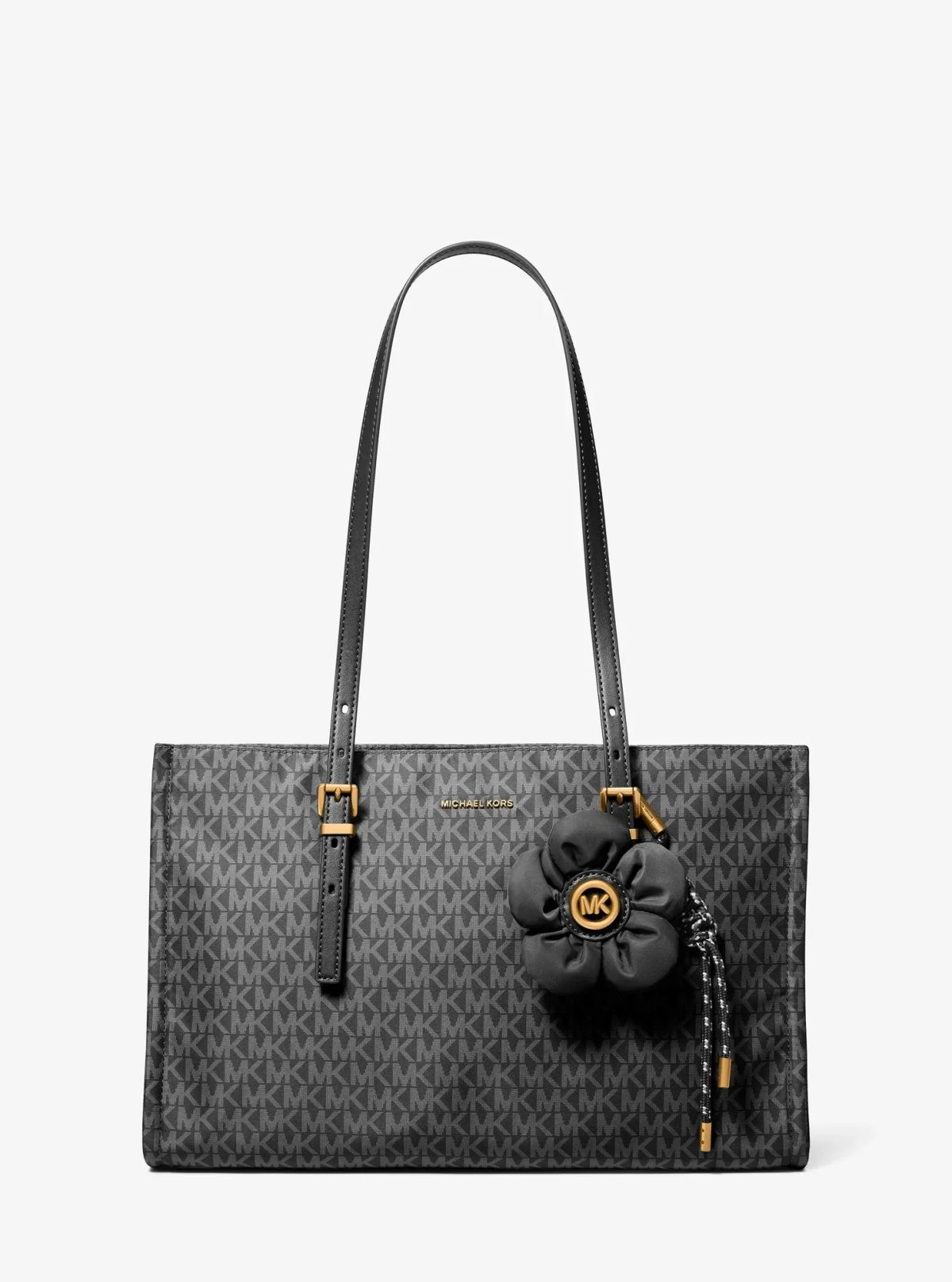 MICHAEL KORS TAZTC MD EW TZ TOTE W CHARM en color NEGRO (3)