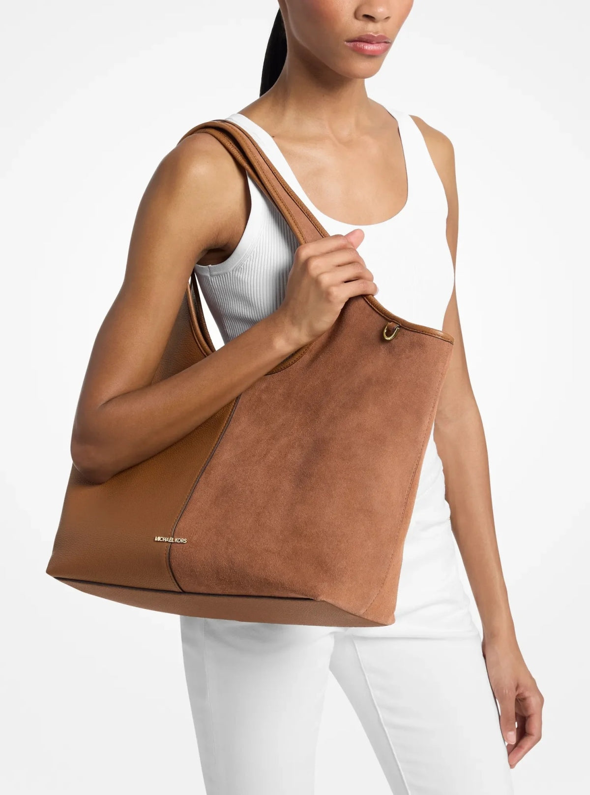 MICHAEL KORS TGTS LG SHOPPER TOTE en color MARRON (1)