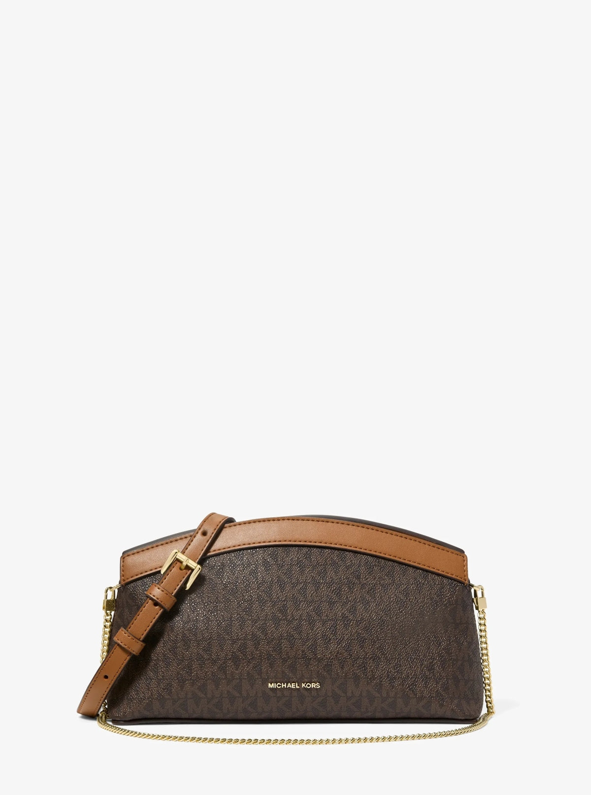 MICHAEL KORS SGCB SM DOME CHN CLUTCH XBODY en color MARRON (3)