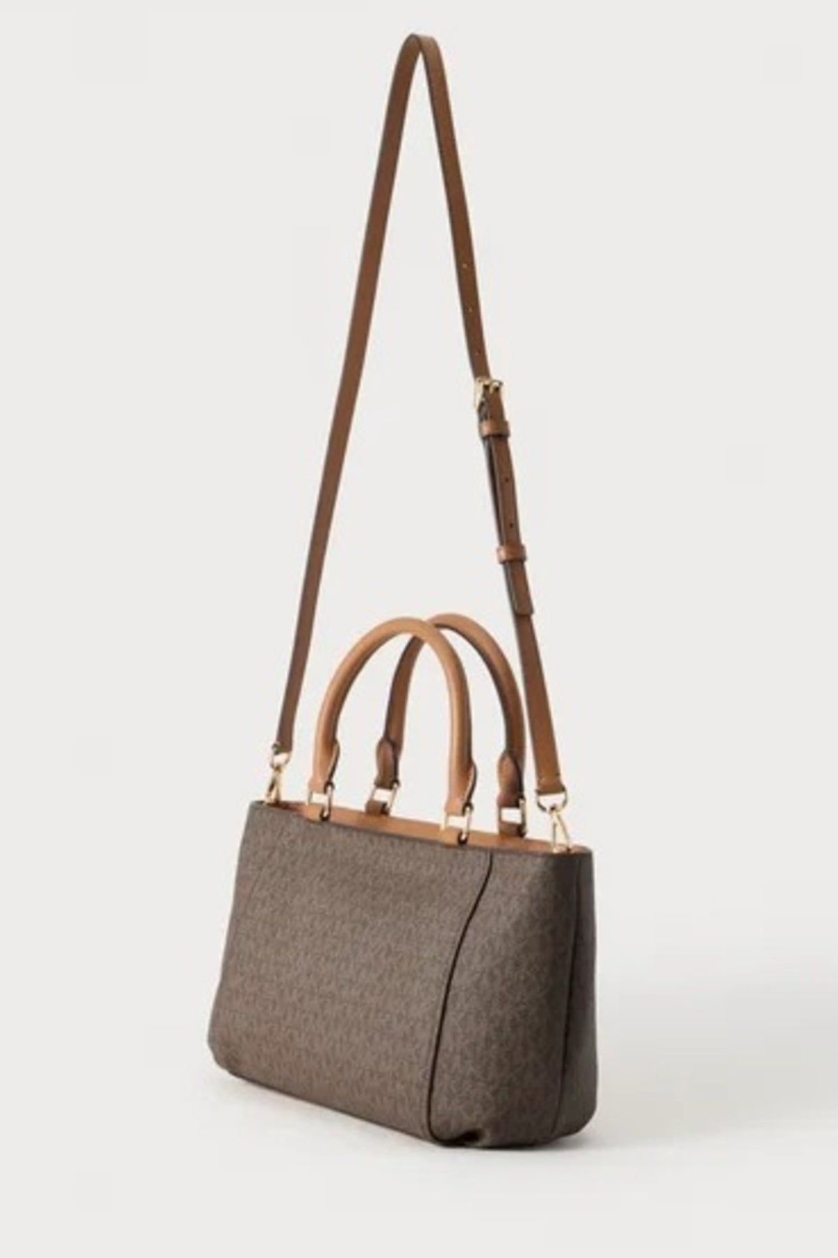 MICHAEL KORS SM ZIP SATCHEL en color MARRON (2)