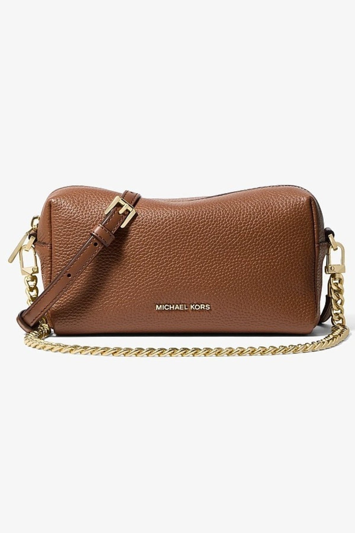 MICHAEL KORS SM SOFT XBODY W/ CHAIN en color MARRON CLARO (1)