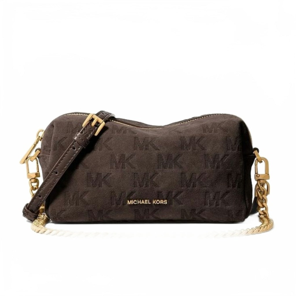 MICHAEL KORS SM SOFT XBODY W/ CHAIN en color MARRON (4)
