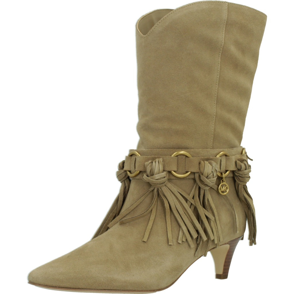 MICHAEL KORS DANIELA FRINGE BOOT en color MARRON CLARO (1)