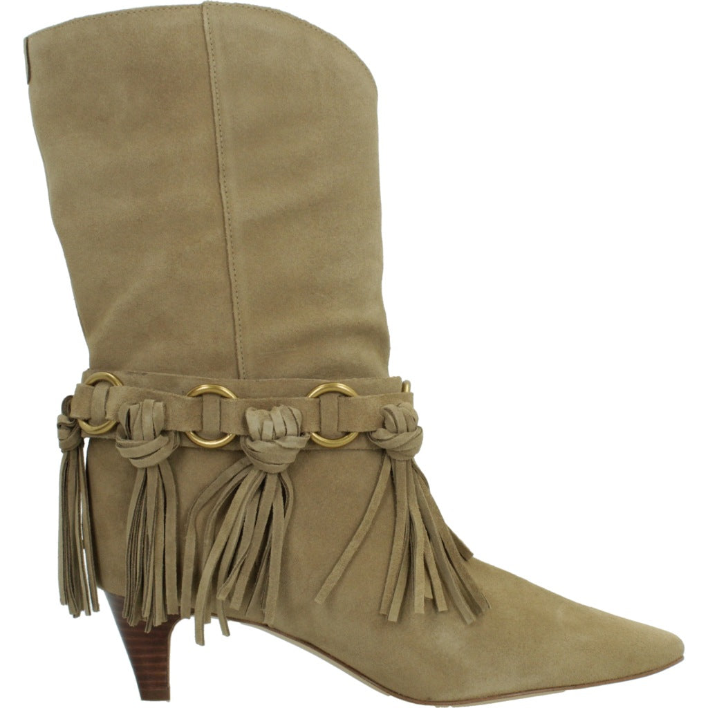 MICHAEL KORS DANIELA FRINGE BOOT en color MARRON CLARO (4)