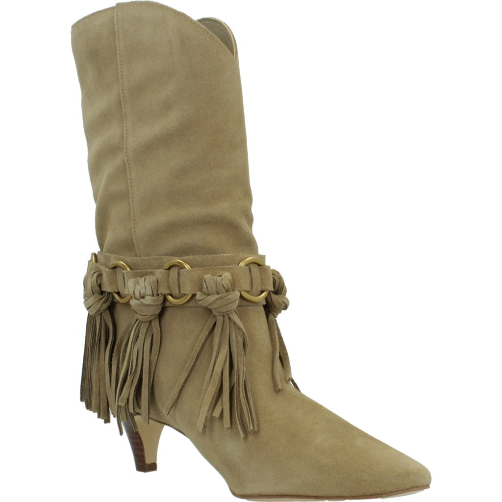MICHAEL KORS DANIELA FRINGE BOOT en color MARRON CLARO (5)