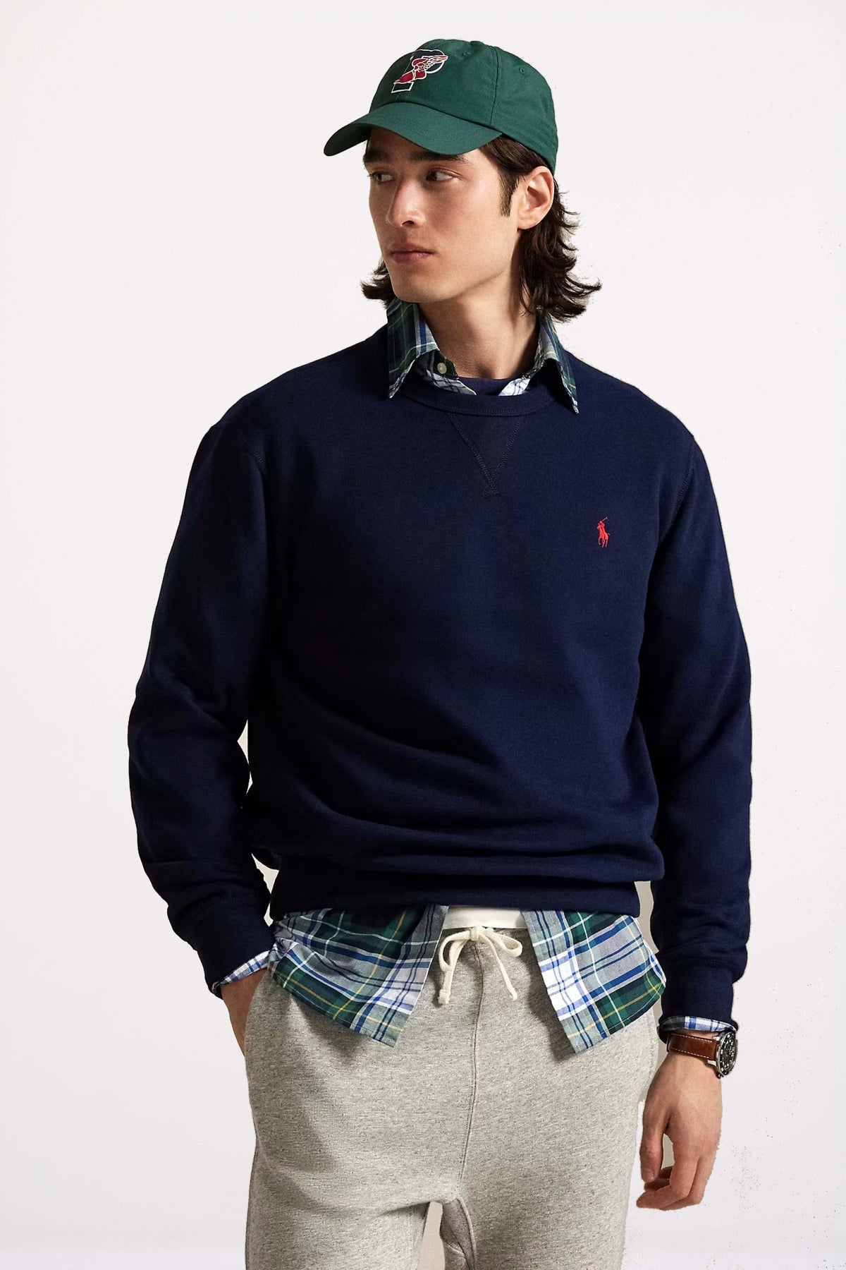 POLO RALPH LAUREN CLASSIC FIT CREWNECK SWEATSHIRT en color AZUL (1)