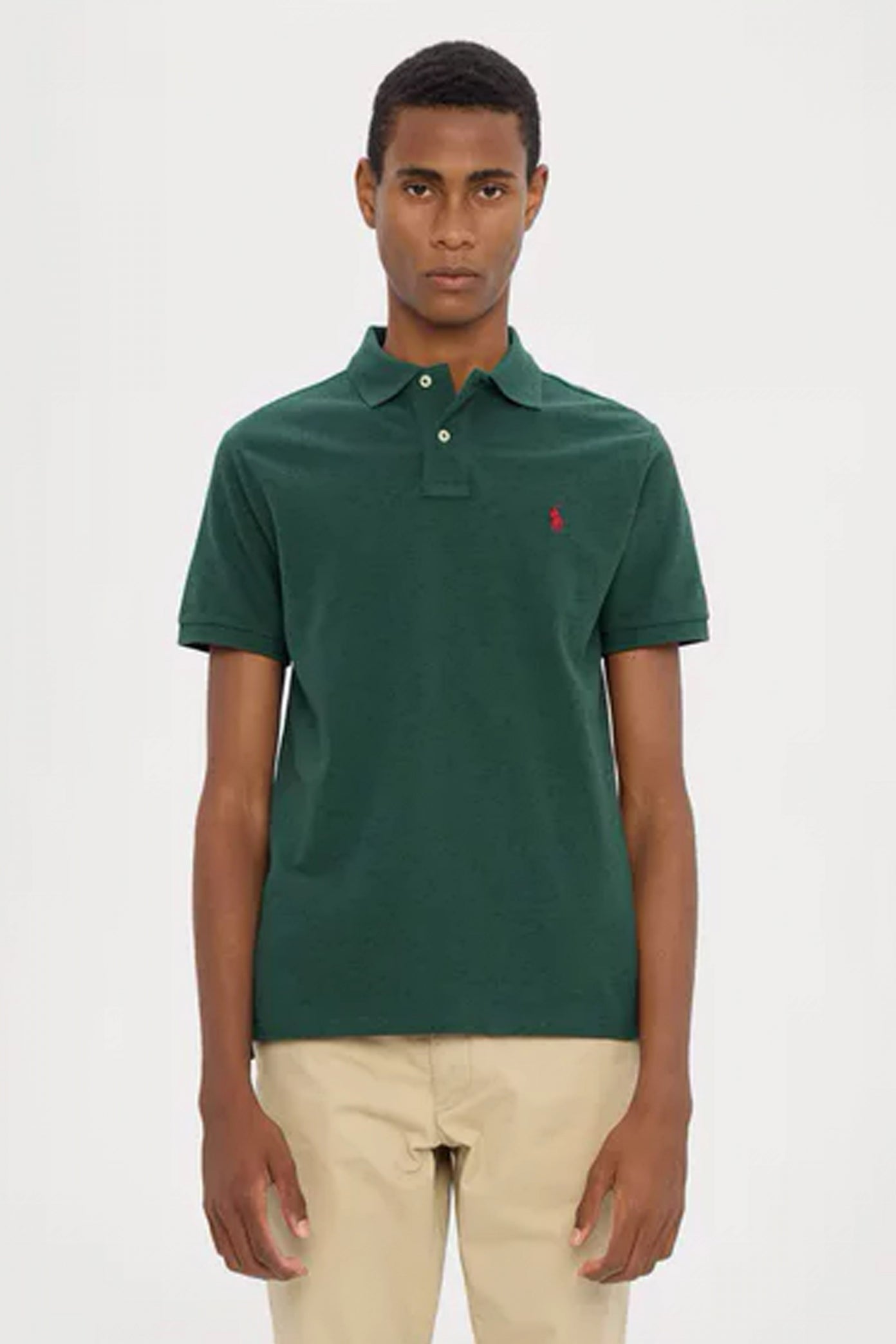 POLO RALPH LAUREN CUSTOM SLIM FIT POLO SHIRT en color VERDE (1)