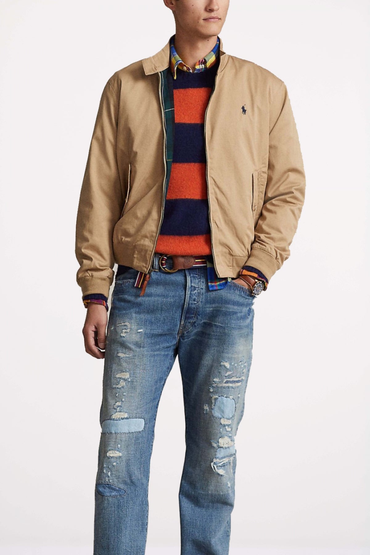 POLO RALPH LAUREN BOMBER JACKET WITH LINING en color MARRON (4)