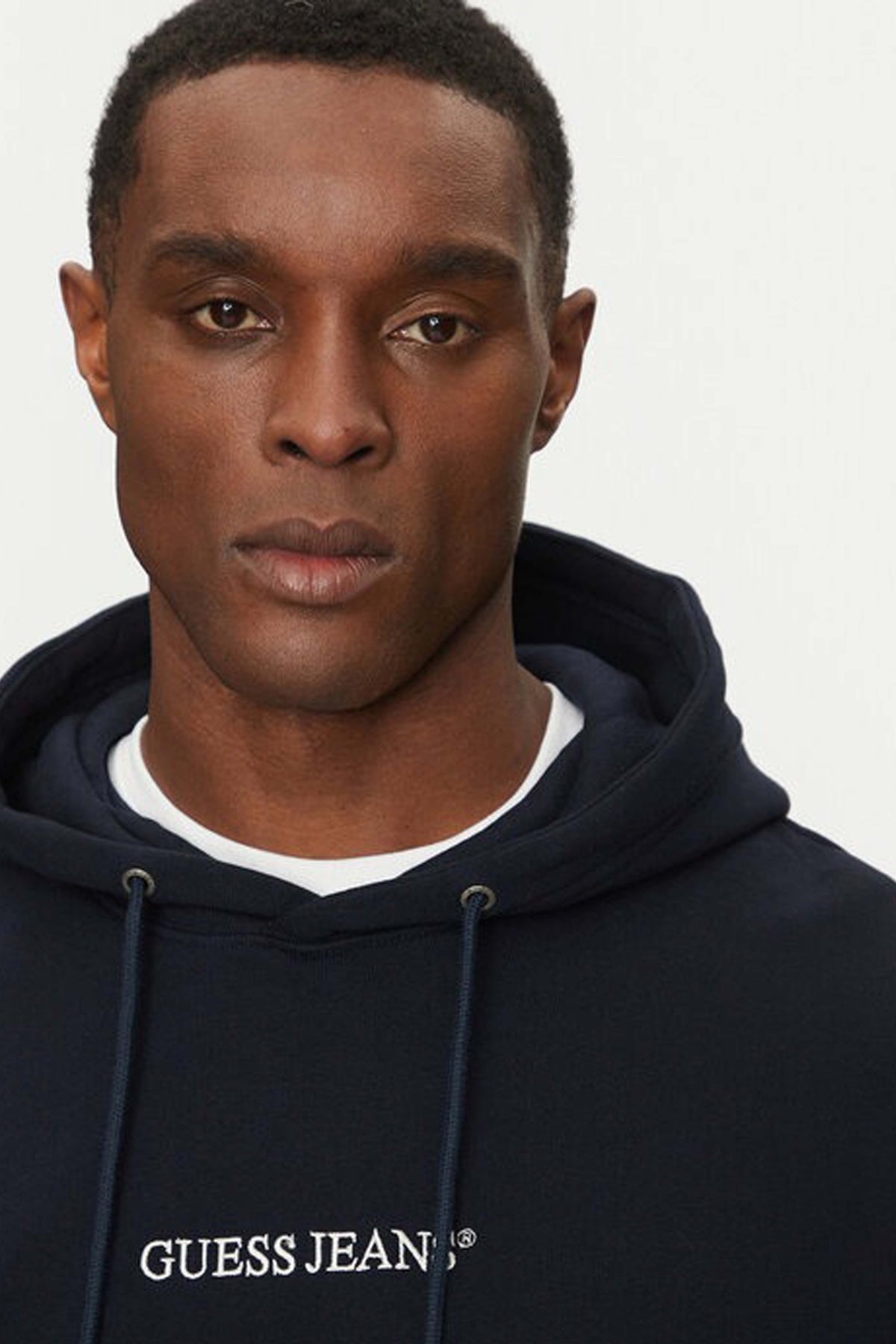 GUESS JEANS LS HOODED REG EMBRO en color AZUL (3)