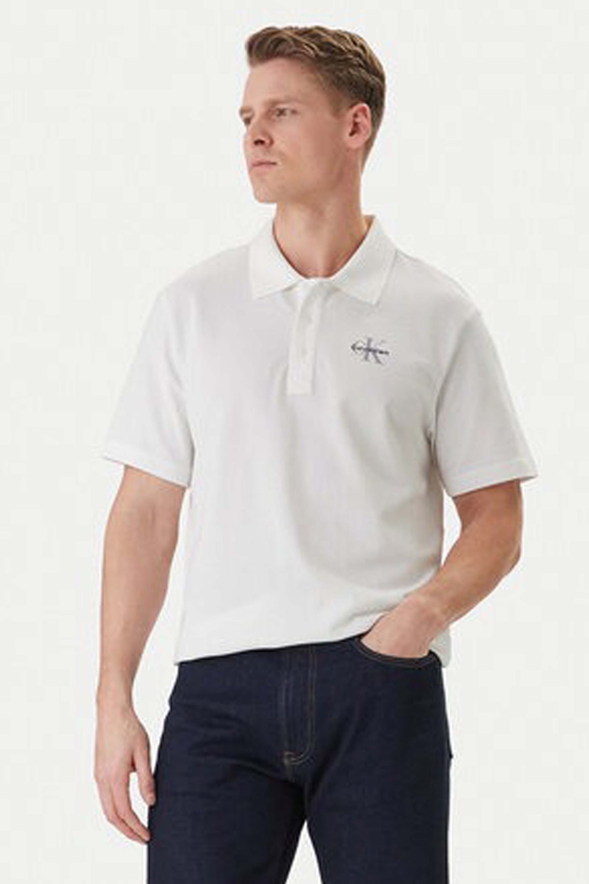 CALVIN KLEIN JEANS MONOLOGO CASUAL en color BLANCO (1)