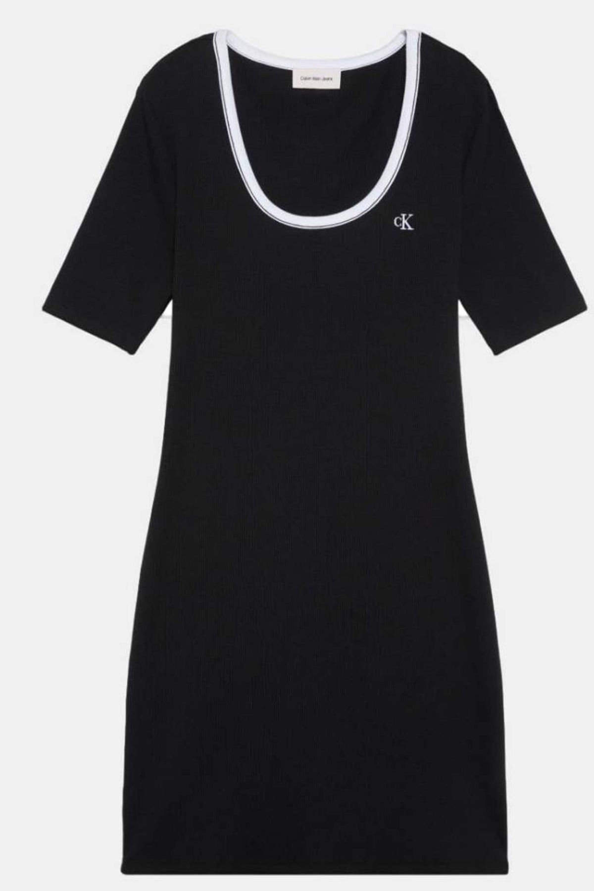 CALVIN KLEIN JEANS BABY RIB CUTOUT en color NEGRO (3)