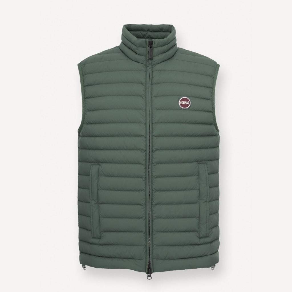 COLMAR C QUILTED VEST NATURAL DOWN en color VERDE (4)