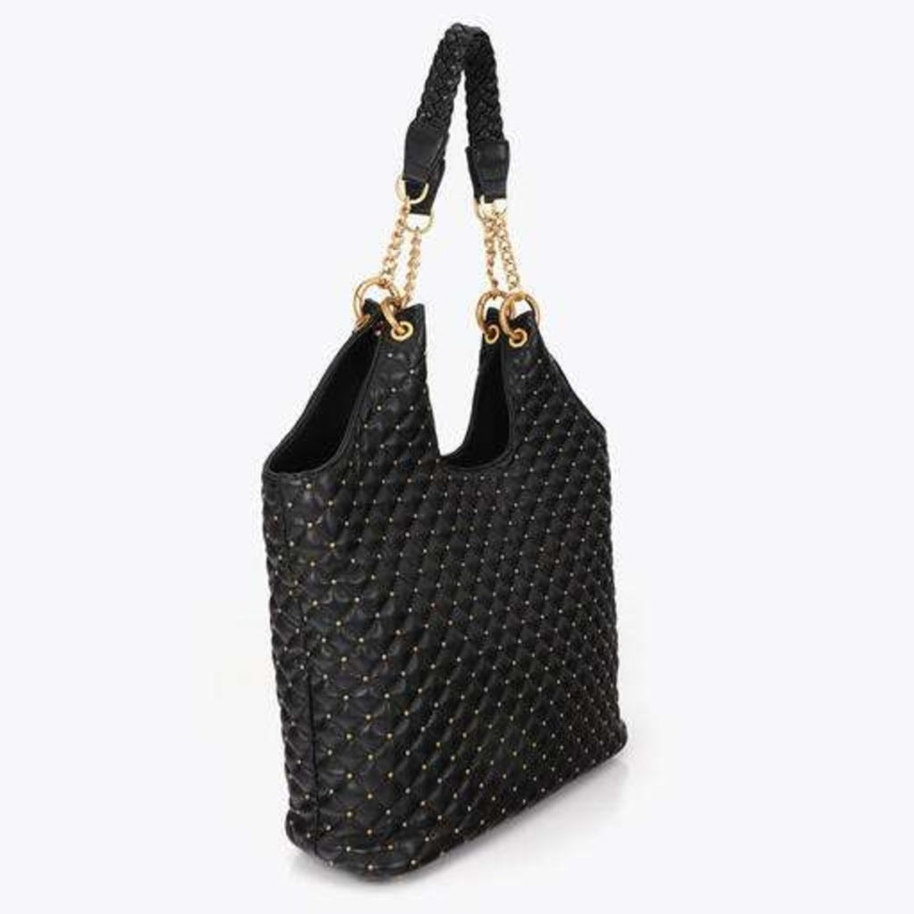 LOLA CASADEMUNT PADDED SHOPPER WITH MINI STUDS en color NEGRO (6)