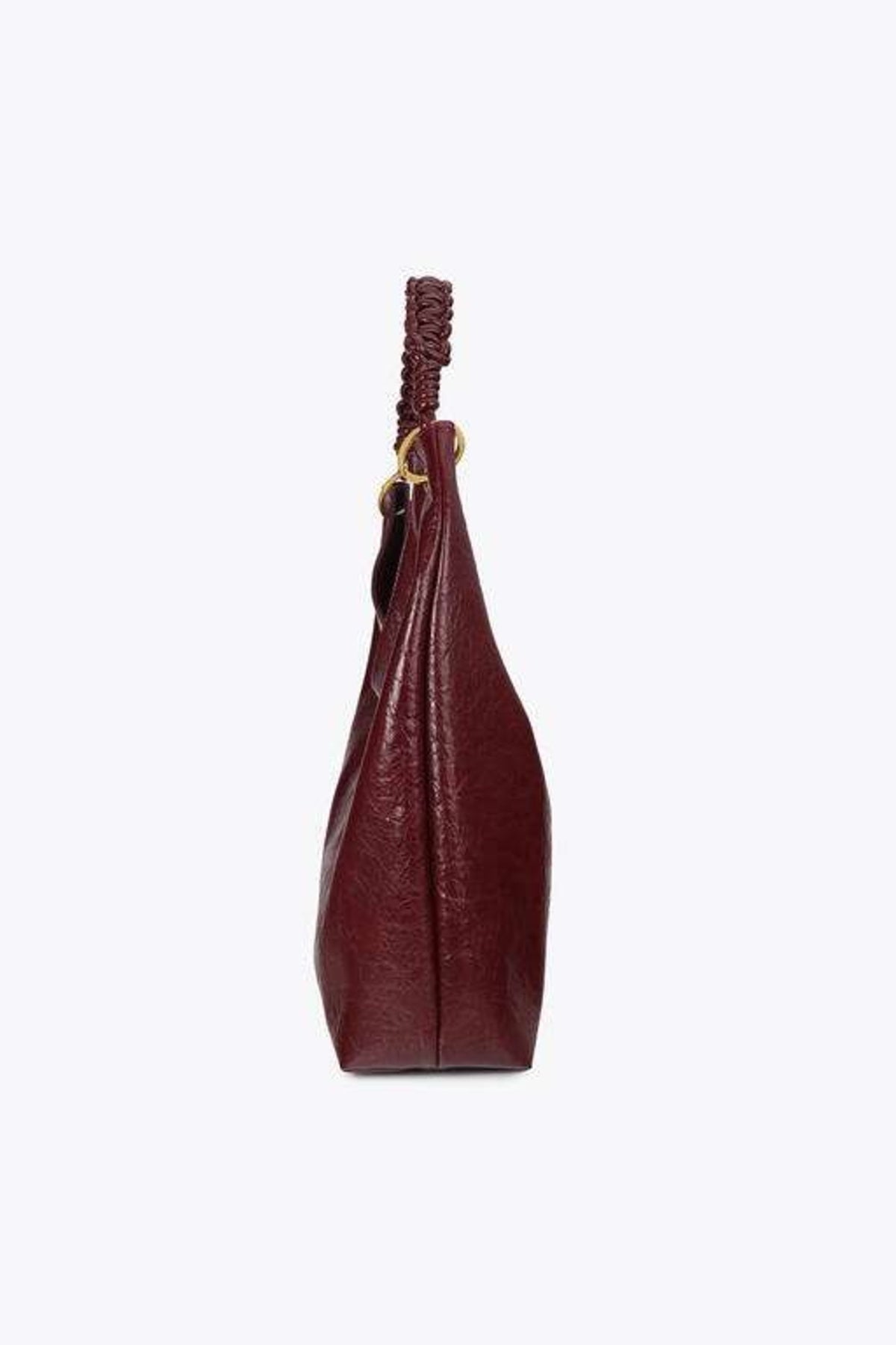 LOLA CASADEMUNT SHOPPER WITH BRAIDED HANDLE DETAIL en color BURDEOS (3)
