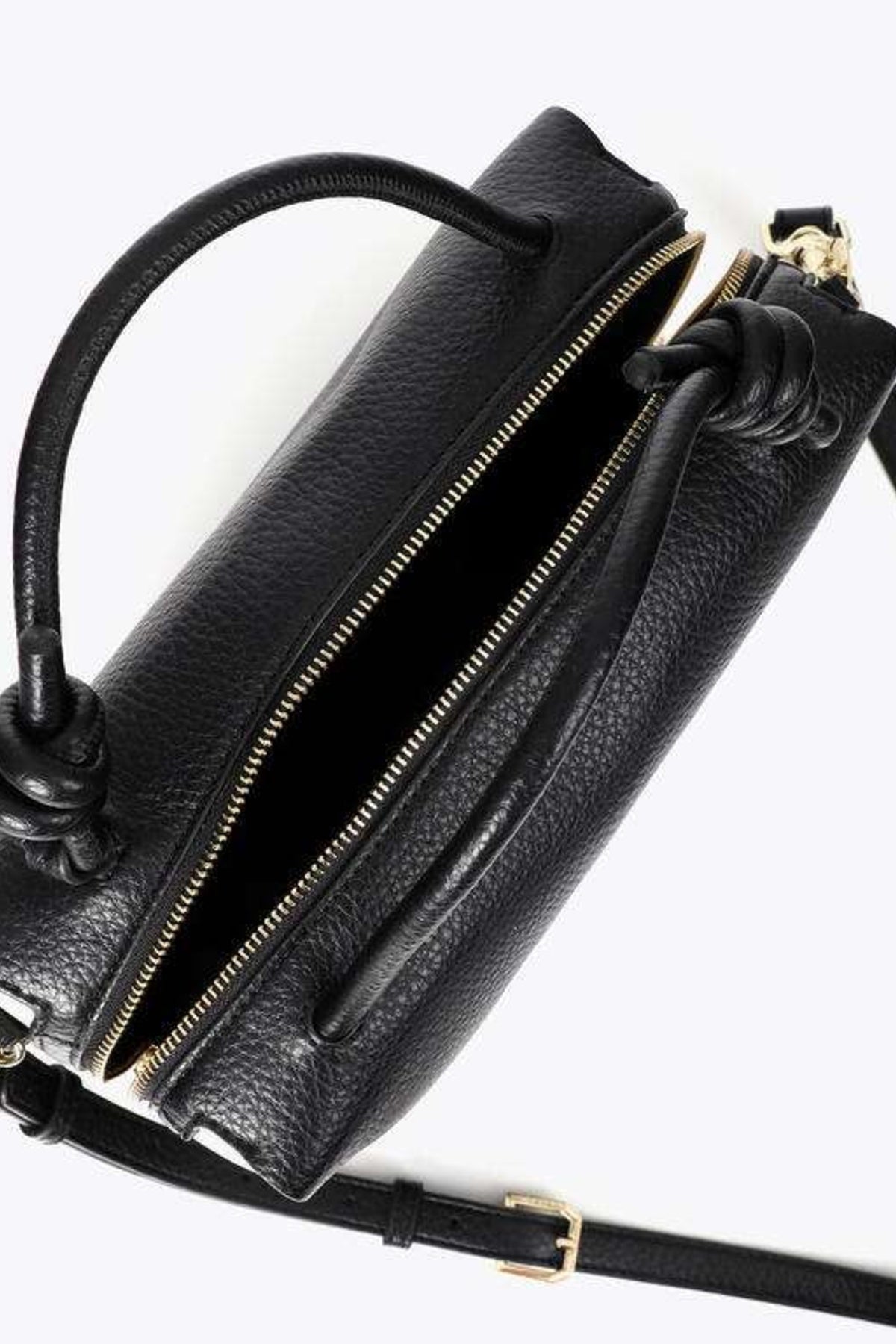 LOLA CASADEMUNT TWO-TONE LEATHER-EFFECT BOWLING en color NEGRO (5)