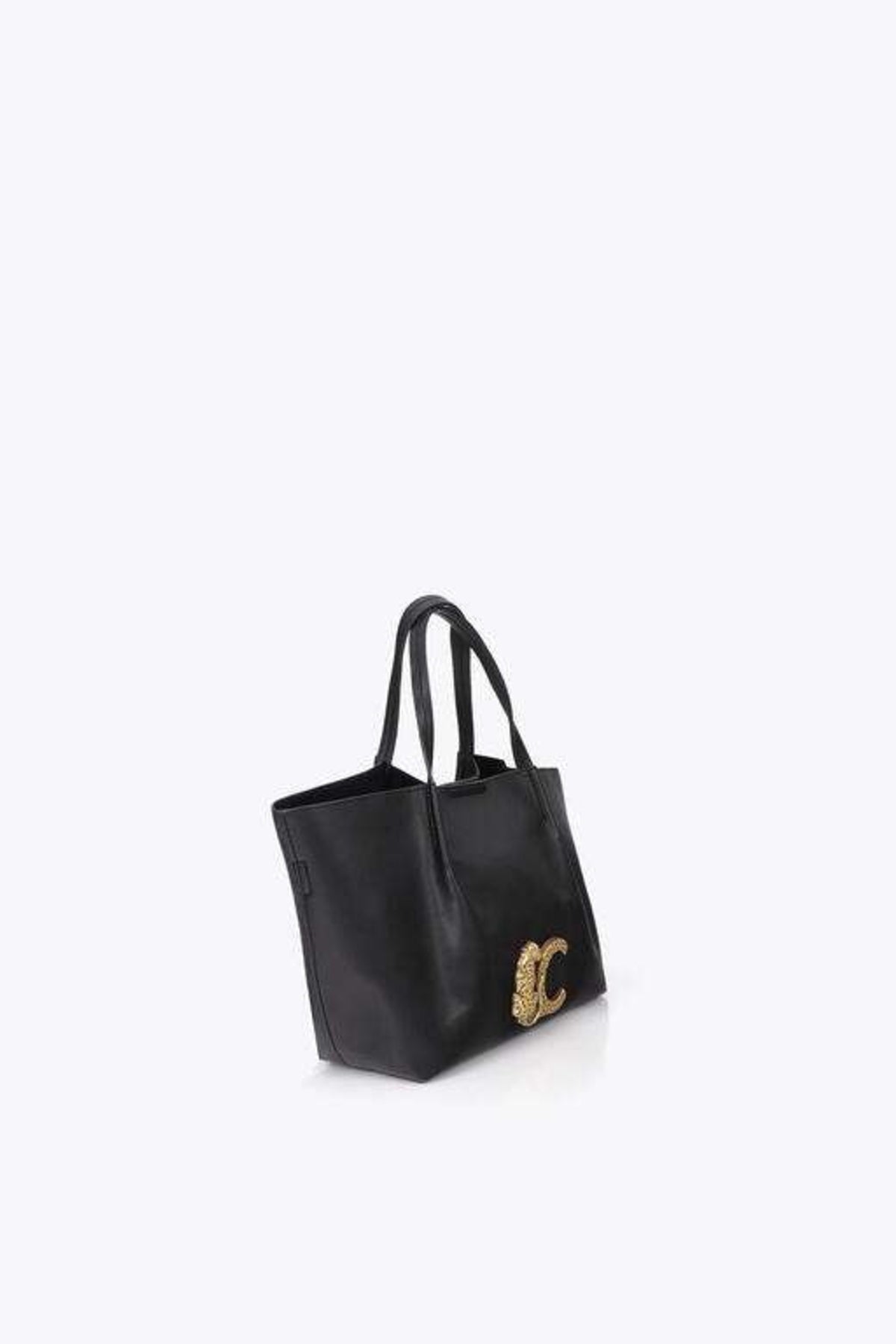 LOLA CASADEMUNT LEATHER-EFFECT SHOULDER BAG WITH DOUBLE en color NEGRO (4)