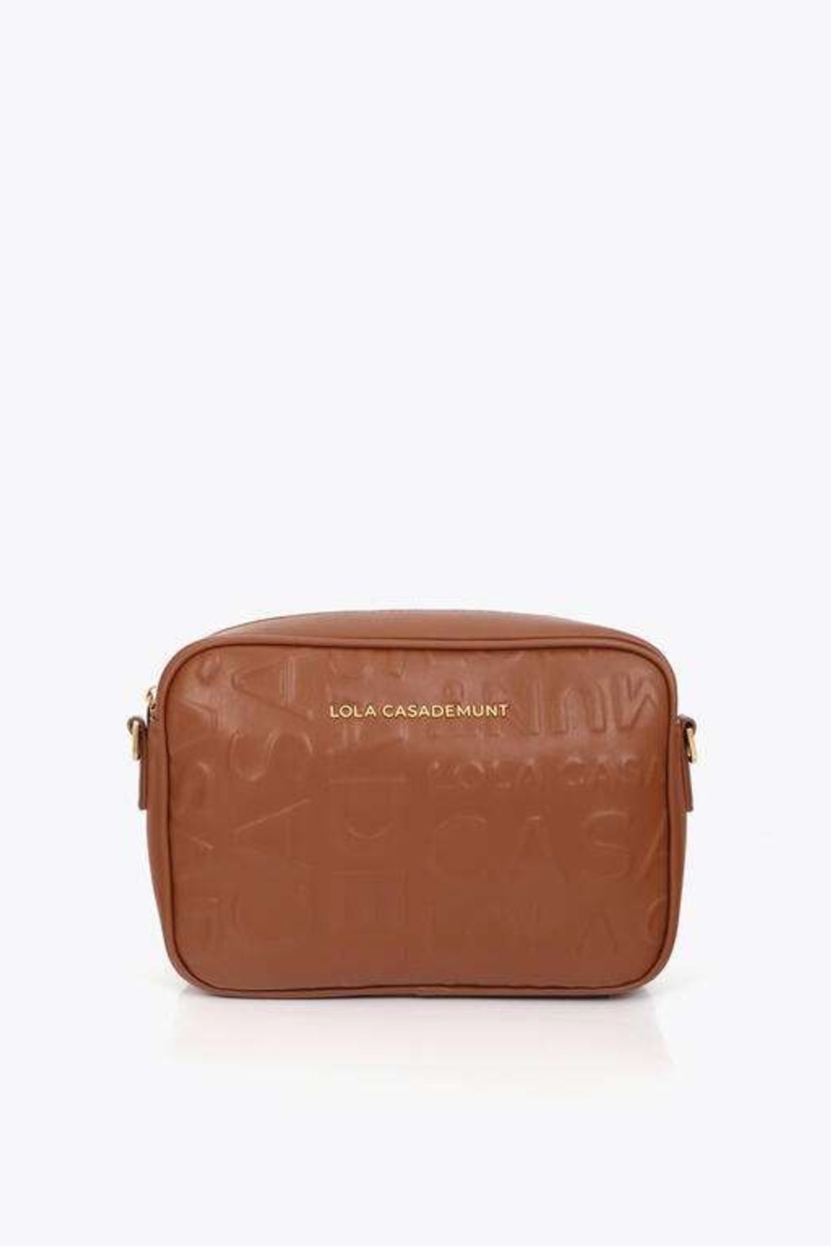 LOLA CASADEMUNT BASIC SHOULDER BAG en color MARRON (4)