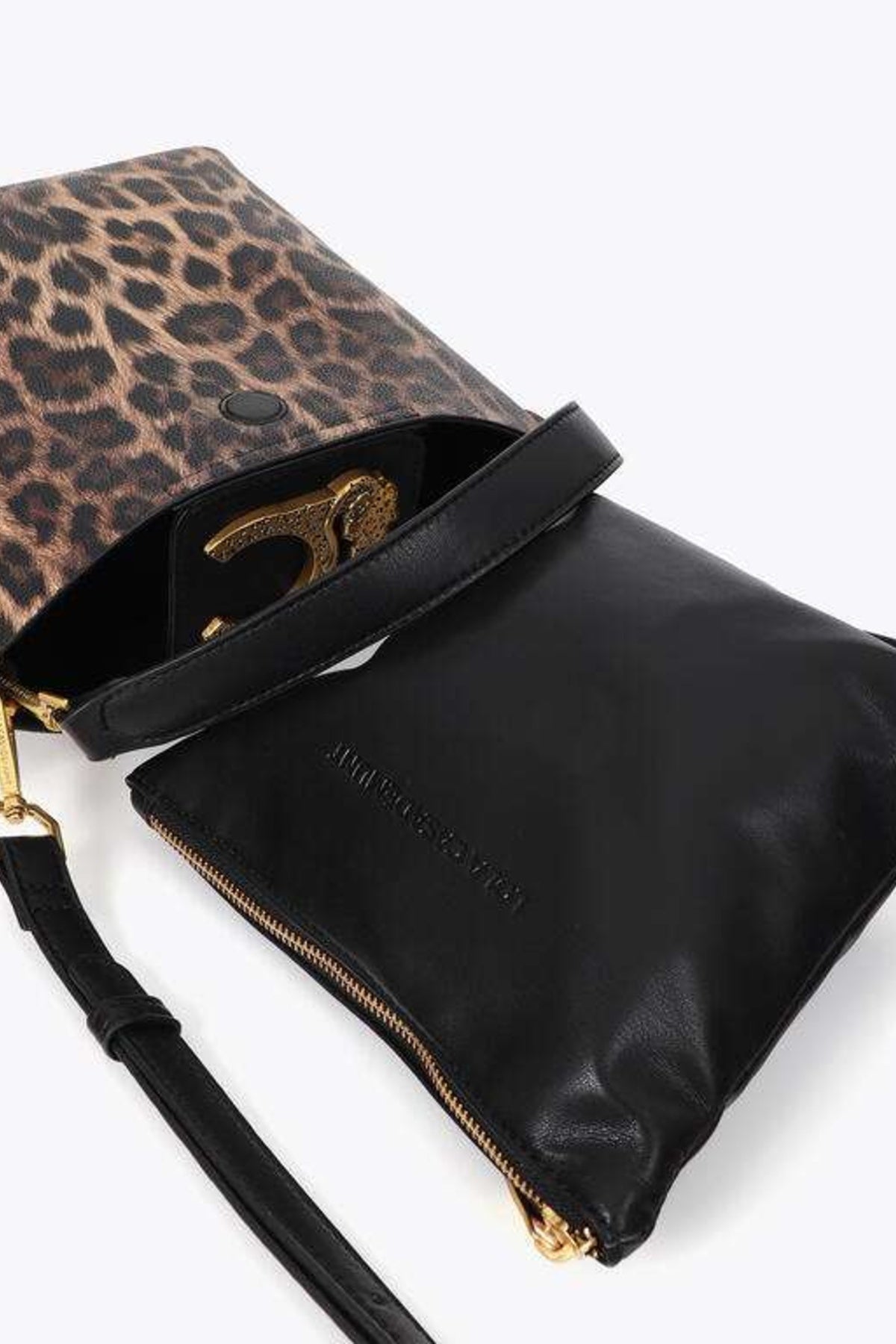 LOLA CASADEMUNT CROSSBODY BAG WITH CHAIN DETAIL AND LEOP en color ANIMAL PRINT (5)