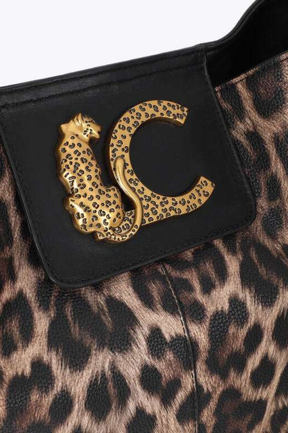 LOLA CASADEMUNT SHOPPER WITH CHAIN DETAIL AND LEATHER-EF en color ANIMAL PRINT (4)