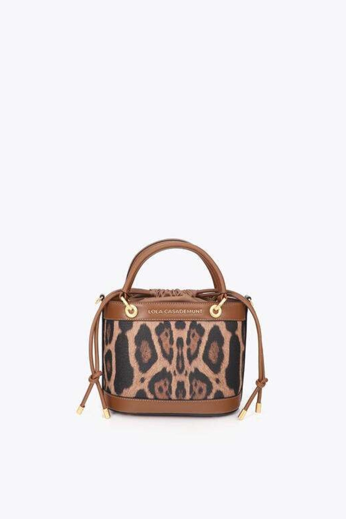 LOLA CASADEMUNT COMBINED BUCKET BAG WITH LEATHER EFFECT en color ANIMAL PRINT (3)