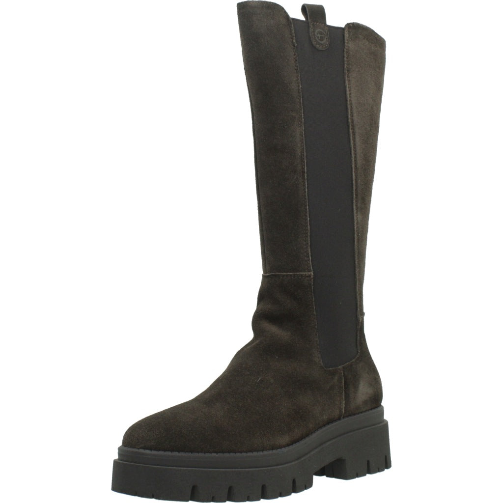 TAMARIS BOTA ALTA en color MARRON (1)