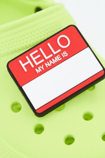 CROCS HELLO MY NAME IS en color ROJO (4)