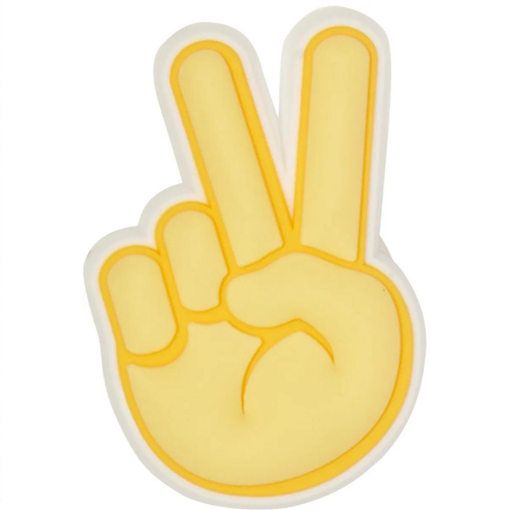 CROCS JIBBITS PEACE HAND SIGN en color AMARILLO (3)