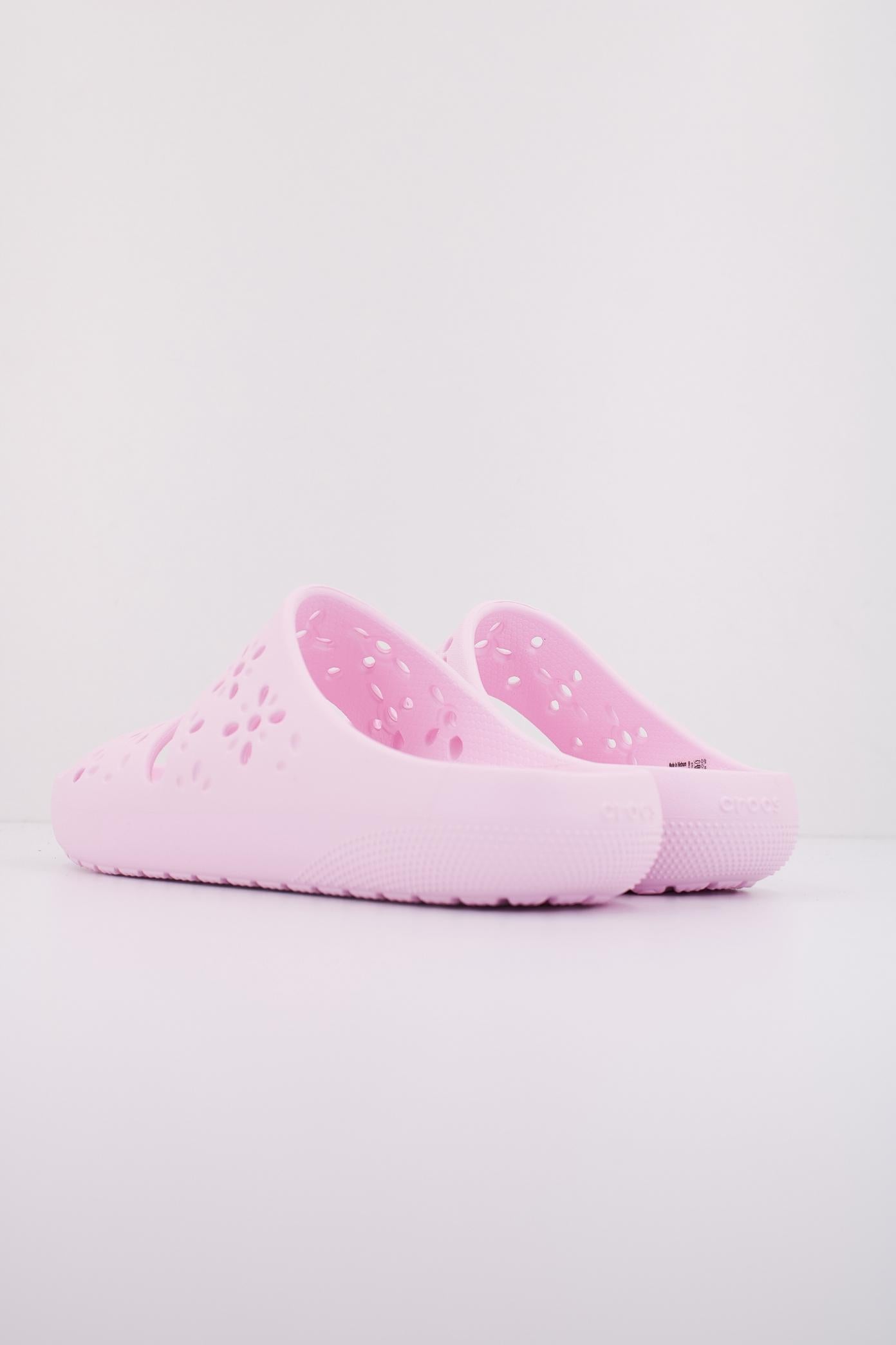 CROCS CLASSIC FLORAL CUT OUT SAND en color ROSA (4)