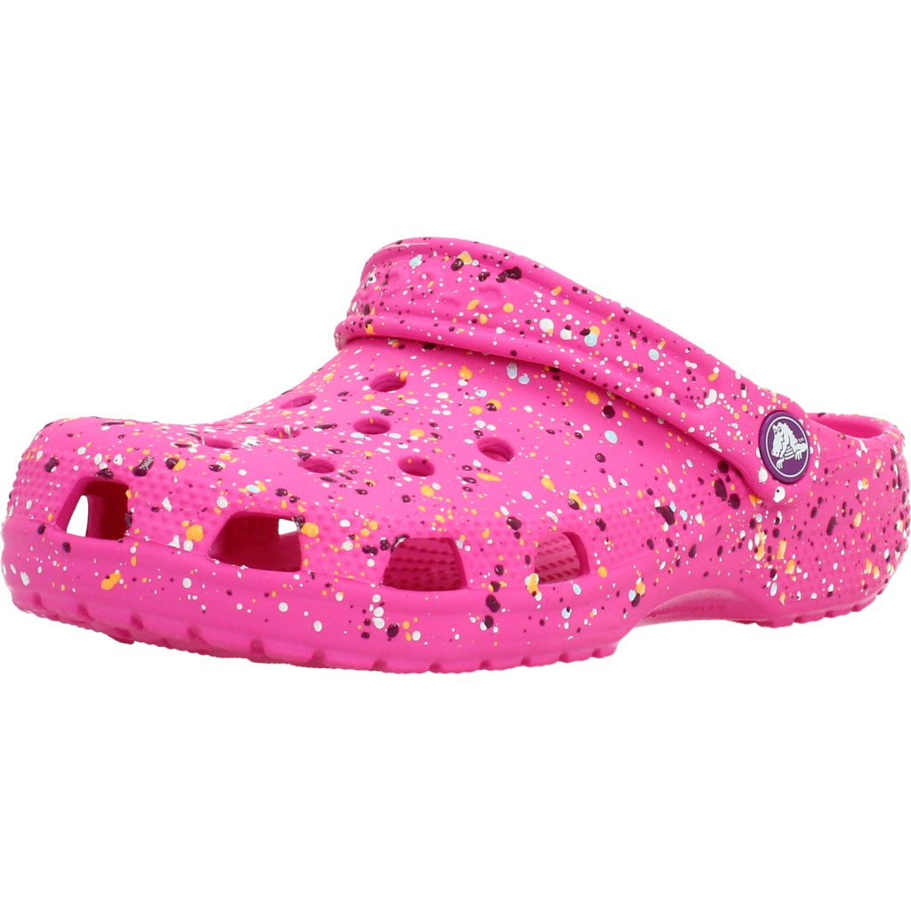 CROCS CLASSIC PAINT SPLATT en color ROSA (1)