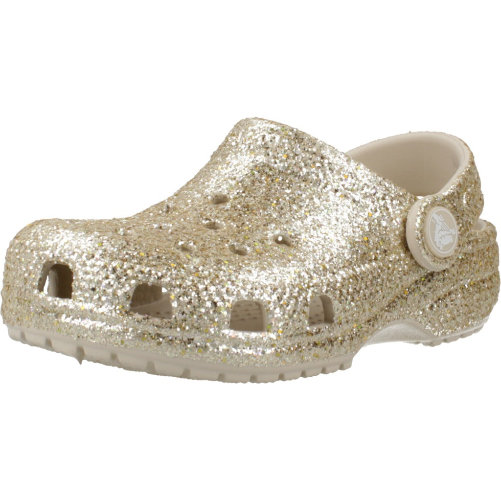 CROCS CLASSIC CHUNKY GLITT en color ORO (1)