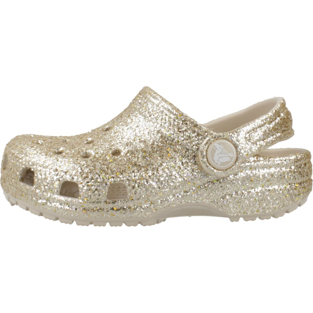 CROCS CLASSIC CHUNKY GLITT en color ORO (2)