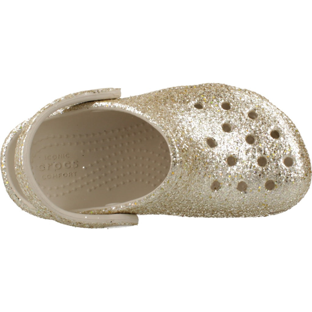 CROCS CLASSIC CHUNKY GLITT en color ORO (7)